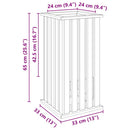 vidaXL Növénytartó Barna 33 x 33 x 65 cm Impregnál szőke fenyő