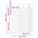 vidaXL Belátásgátló 4 pcs Barna 160 x 180 cm Impregnál szőke fenyő