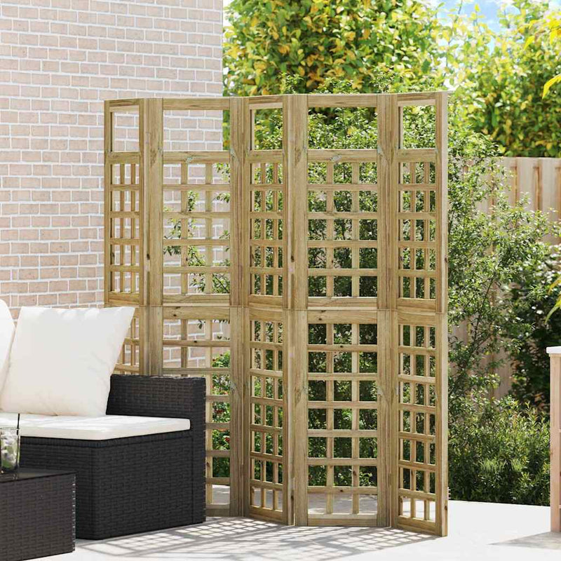 vidaXL Kültéri adatvédelmi képernyő Kézi 5 pcs Barna 200 x 180 cm