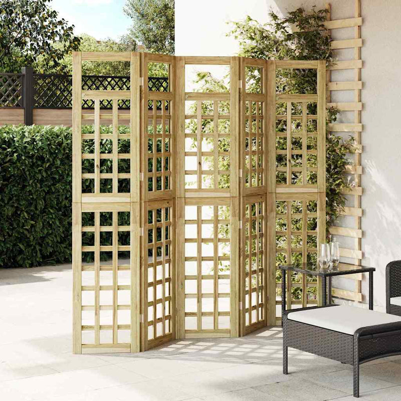 vidaXL Kültéri adatvédelmi képernyő Kézi 5 pcs Barna 200 x 180 cm