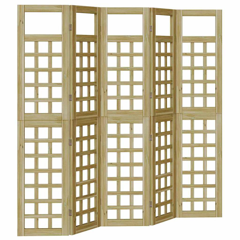 vidaXL Kültéri adatvédelmi képernyő Kézi 5 pcs Barna 200 x 180 cm