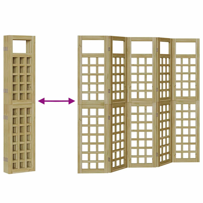 vidaXL Kültéri adatvédelmi képernyő Kézi 5 pcs Barna 200 x 180 cm