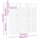 vidaXL Belátásgátló 5 pcs Barna 200 x 180 cm Impregnál szőke fenyő