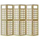 vidaXL Belátásgátló 6 pcs Barna 240 x 180 cm Impregnál szőke fenyő