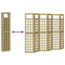 vidaXL Belátásgátló 6 pcs Barna 240 x 180 cm Impregnál szőke fenyő