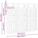 vidaXL Belátásgátló 6 pcs Barna 240 x 180 cm Impregnál szőke fenyő