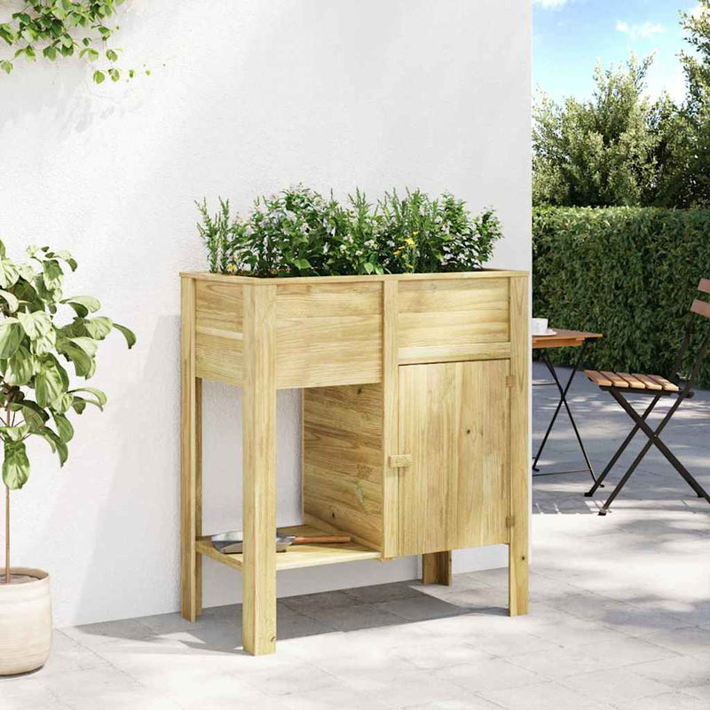vidaXL Emelt Ágy polcokkal Barna 85 x 46 x 96 cm Tömör fenyőfa