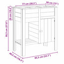 vidaXL Emelt Ágy polcokkal Barna 85 x 46 x 96 cm Tömör fenyőfa