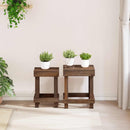vidaXL Növényállvány 2 pcs Barna 70 x 11 x 27 cm Mahagóni fa