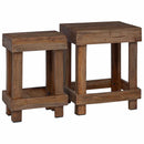 vidaXL Növényállvány 2 pcs Barna 70 x 11 x 27 cm Mahagóni fa