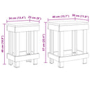 vidaXL Növényállvány 2 pcs Barna 70 x 11 x 27 cm Mahagóni fa