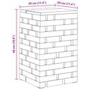 vidaXL Zsámoly Természetes 29 x 29 x 48 cm Tömör újrahasznosított fa