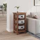 vidaXL Oldal asztal Barna 38 x 28 x 72 cm Tömör mahagóni fa