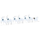 vidaXL LED Rénszarvasok 7 pcs Ezüst szövet