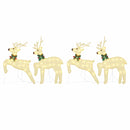 vidaXL LED rénszarvasok 4 pcs Arany szövet