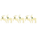 vidaXL LED rénszarvasok 6 pcs Arany szövet