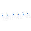 vidaXL LED Rénszarvasok 6 pcs Fehér szövet