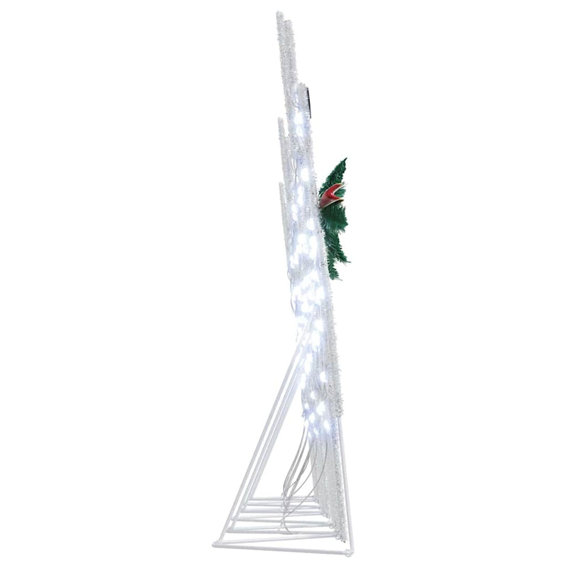vidaXL LED rénszarvasok 6 pcs Fehér szövet