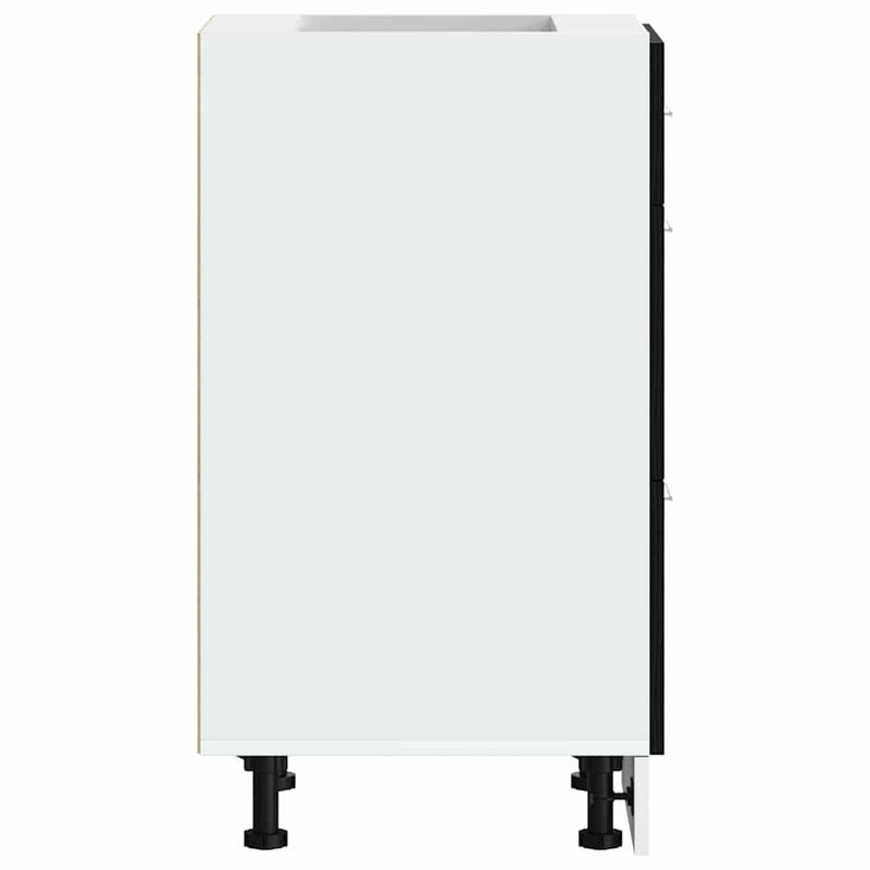 vidaXL Konyhai alsó szekrény Riga Fekete tölgy 40 x 46 x 81,5 cm