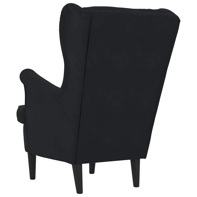vidaXL Karosszék Fekete 71 x 92 x 91 cm Bársony