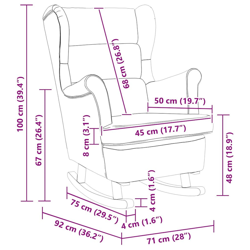 vidaXL Hintaszék 71 x 92 x 100 cm 100% poliészter, Pótlap