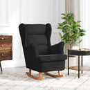 vidaXL Hintaszék párnával Fekete 92 x 71 x 100 cm Furnér