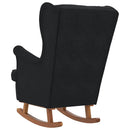 vidaXL Hintaszék párnával Fekete 92 x 71 x 100 cm Furnér