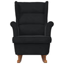 vidaXL Hintaszék párnával Fekete 92 x 71 x 100 cm Furnér
