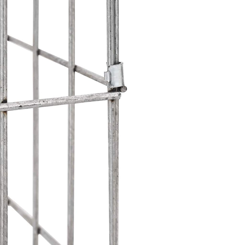 vidaXL Gabion Oszlop Ezüst 25 x 25 x 50 cm Rozsdamentes acél