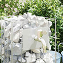 vidaXL Gabion Oszlop Ezüst 25 x 25 x 50 cm Rozsdamentes acél