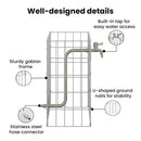 vidaXL Gabion Csap Ezüst 26 x 25 x 50 cm Rozsdamentes acél