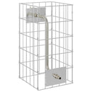 vidaXL Gabion Oszlop Ezüst 25 x 25 x 50 cm Rozsdamentes acél