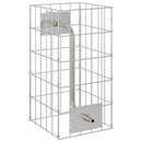 vidaXL Gabion Csap Ezüst 26 x 25 x 50 cm Rozsdamentes acél