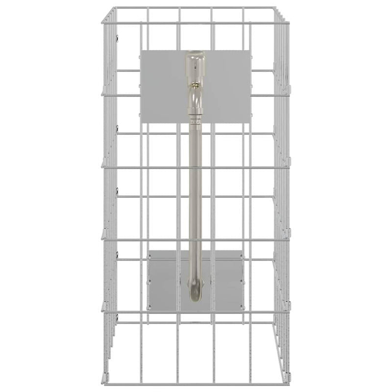 vidaXL Gabion Oszlop Ezüst 25 x 25 x 50 cm Rozsdamentes acél