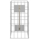 vidaXL Gabion Csap Ezüst 26 x 25 x 50 cm Rozsdamentes acél