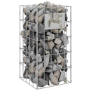 vidaXL Gabion Csap Ezüst 26 x 25 x 50 cm Rozsdamentes acél