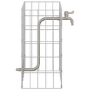vidaXL Gabion Csap Ezüst 26 x 25 x 50 cm Rozsdamentes acél