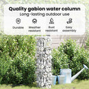 vidaXL Gabion Csap Ezüst 25 x 25 x 100 cm Rozsdamentes acél