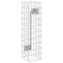 vidaXL Gabion Csap Ezüst 25 x 25 x 100 cm Rozsdamentes acél