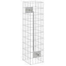 vidaXL Gabion Csap Ezüst 25 x 25 x 100 cm Rozsdamentes acél