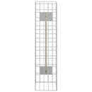 vidaXL Gabion Csap Ezüst 25 x 25 x 100 cm Rozsdamentes acél