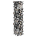 vidaXL Gabion Csap Ezüst 25 x 25 x 100 cm Rozsdamentes acél