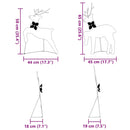vidaXL LED rénszarvasok 2 pcs Hideg Fehér szövet