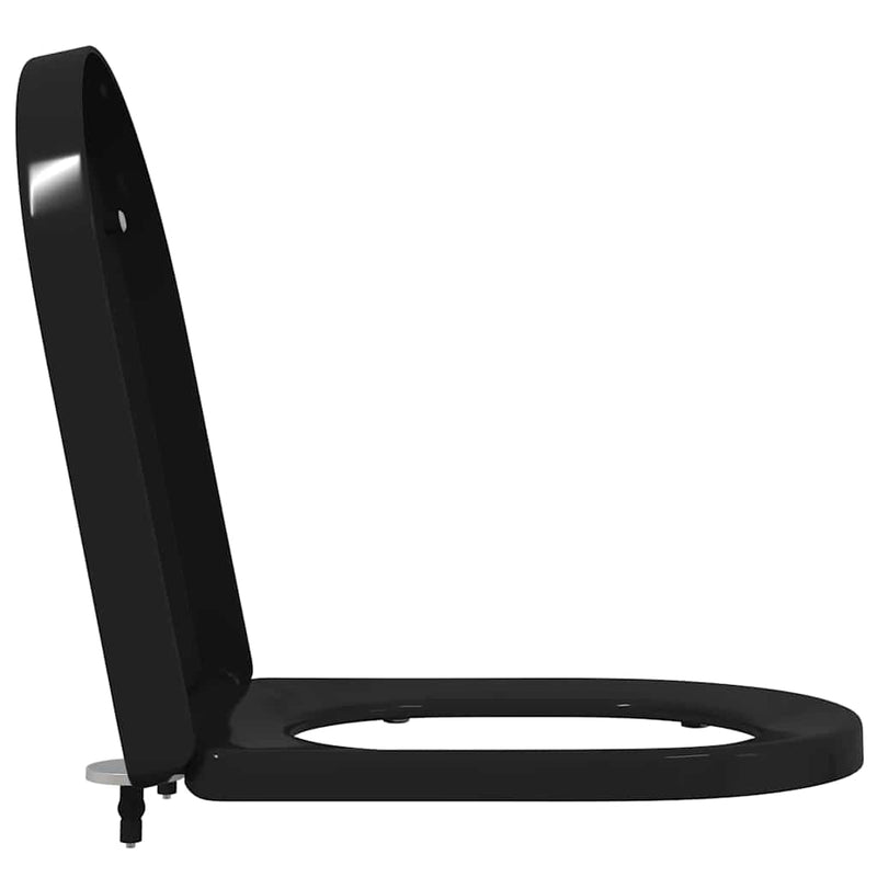 vidaXL WC ülőke Fekete 48 x 36.5 x 4.5 cm Polipropilén