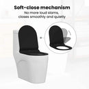 vidaXL WC ülőke Állítható Fekete 50 x 36,5 x 5 cm Polipropilén