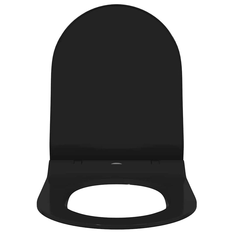 vidaXL WC Ülőkéhez Alkalmas Fekete 50 x 36 x 5 cm Polipropilén