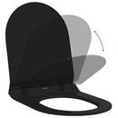 vidaXL WC Ülőkéhez Alkalmas Fekete 50 x 36 x 5 cm Polipropilén