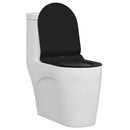 vidaXL WC ülőke Állítható Fekete 50 x 36,5 x 5 cm Polipropilén