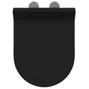 vidaXL WC Ülőkéhez Alkalmas Fekete 50 x 36 x 5 cm Polipropilén