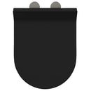 vidaXL WC ülőke Állítható Fekete 50 x 36,5 x 5 cm Polipropilén
